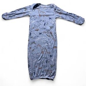 baby sleep gown with a dinosaur print